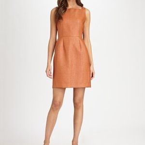 Natori Raffia Burned Coral/ Sheath dress